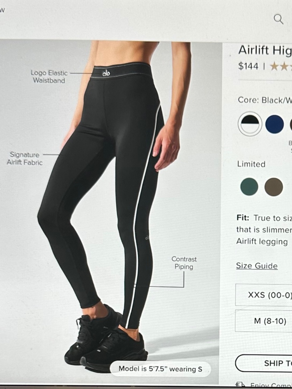 ALO Yoga Airlift High-Waist Suit Up Legging $144 Retail! - Picture 3 of 3